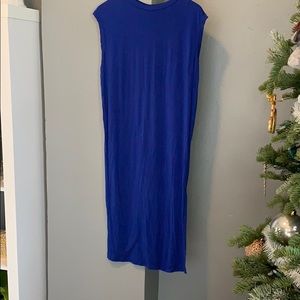Mid length royal blue dress
